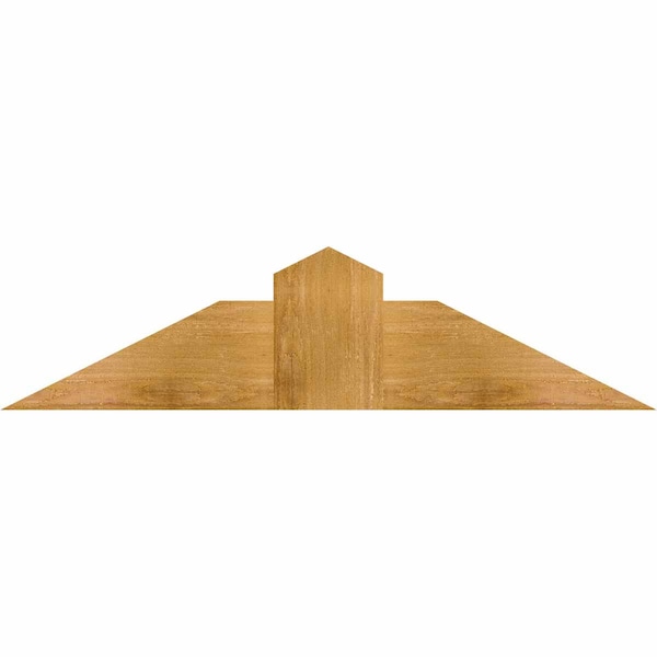 Ekena Millwork Portland Rough Sawn Timber Gable Bracket, Western Red Cedar, 36"W x 9"H x 2"D x 6"F, 6/12 Pitch GBW036X09X0206POR00RWR - main